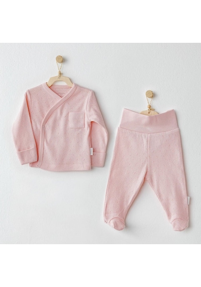 Andywawa Jacquard Basic 2'li Zıbın Takım Ac25557 Koyu Pembe