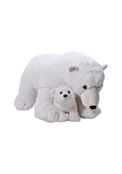 Wild Republic Jumbo Boy Yavrulu Kutup Ayısı 76 Cm 24098 Çok Renkli
