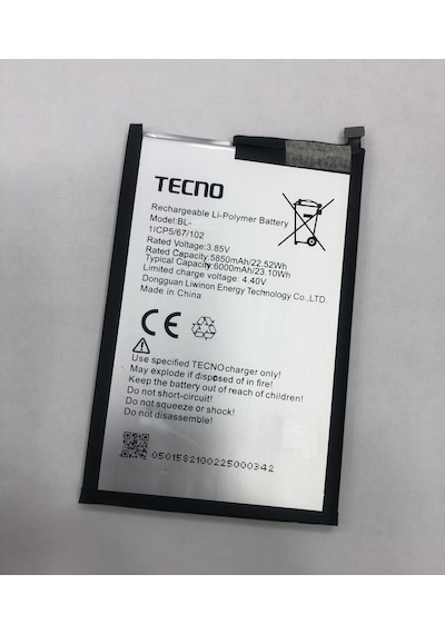 Tecno Pova 4 Lg7n Batarya 6000 Mah