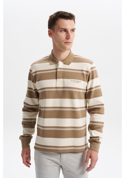 AR-MA Arma Erkek Ribanalı Regular Fit Çizgili Polo Yaka Sweatshirt %95 Pamuk %5 Elastane Ringel Pike K30554953002 Gri AR-MA Arma Erkek Ribanalı Regular Fit Çizgili Polo Yaka Sweatshirt %95 Pamuk %5 Elastane Ringel Pike K30554953002 Gri