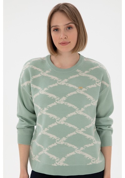 U.S. Polo Assn. Kadın Su Yeşili Kazak 50297432-VR048