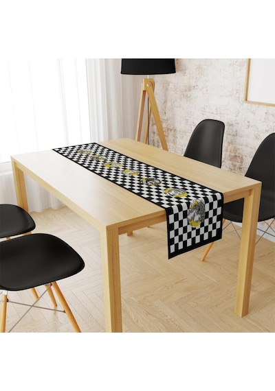 Fabulous People Runner 140x45cm Ünlü Kişiler, Ince Keten, Uluslararası Yıkama Ve Solmama Sertifikası Çok Renkli