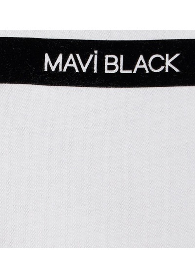 Mavi M0613528-620 Mavi Black Baskılı T-shirt Erkek Tişort Beyaz