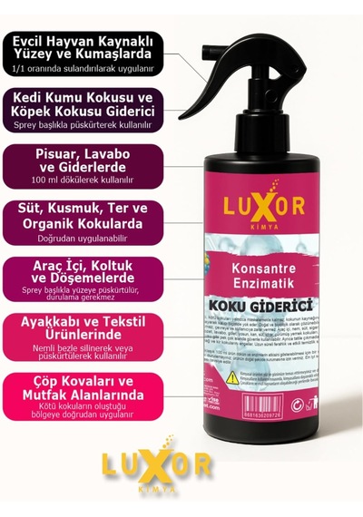 Konsantre Enzimatik Koku Giderici, 200 Ml Lxrkekg200ml
