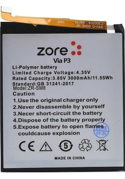 Zore Casper Via P3 Zore Tam Uyumlu Batarya