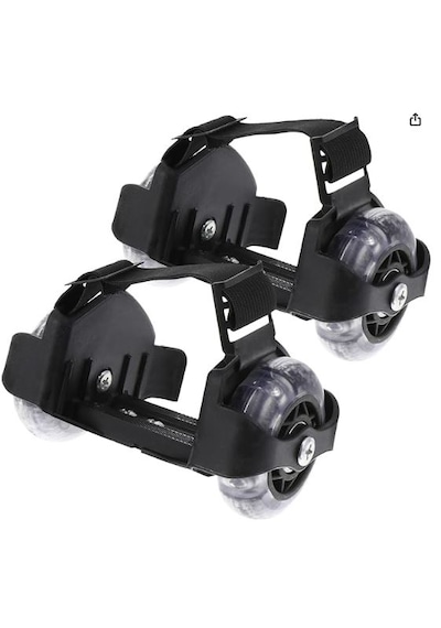 Busso-yx-sg-04-60 Kg Taşıma Kapasiteli 2 Tekerlekli Işıklı Topuk Pateni Siyah