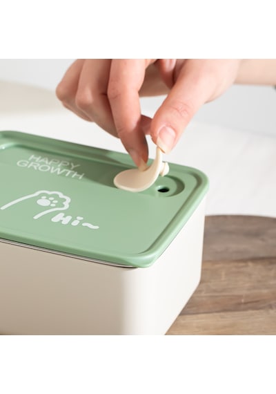Porsima Bl25229 Isı Yalıtımlı Çanta Paslanmaz Çelik 2 Parça Vakumlu Yemek Termosu Beslenme Kutusu Taşınabilir Lunch Box Sefer Tası Krem