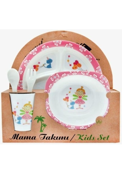 Bebek Mama Tabağı 5 Parça Set Çok Renkli
