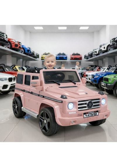 439 Bhu12 Akülü Jeep Araba 12v Brabus Mercedes Uzaktan Kumandalı Babyhope Akülü Araba Pembe