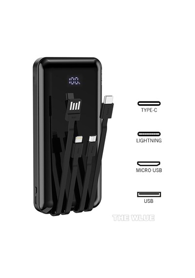 10000 Mah 3in1 2.1a Powerbank Digital Göstergeli Lightning - Type Diğer