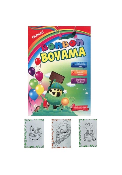 Boyama Kitabı Kalın 1 Adet 3-6 Yaşa Uygun Boyama Kitabı 64 Sayfa Çek Kopar Boya Bonbon Boyama Okul Öncesi Kreş Anasınıfı