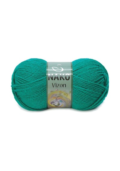 Tedar 5 Adet Vizon Premium Akrilik El Örgü İpi Yünü Renk No:181 Ördek Başı Yeşil Najmaddin (No:1) 8.5Cm X 10.5 Cm