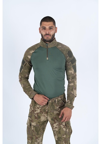 Combat Tactical Outdoor Taktik Tişört Operasyon Tişörtü Uzun Kol T-shirt - 401 Haki