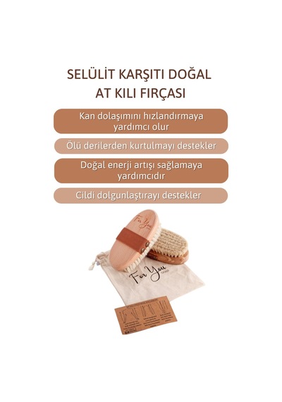 Selülit Karşıtı Doğal At Kılı Selülit Fırçası