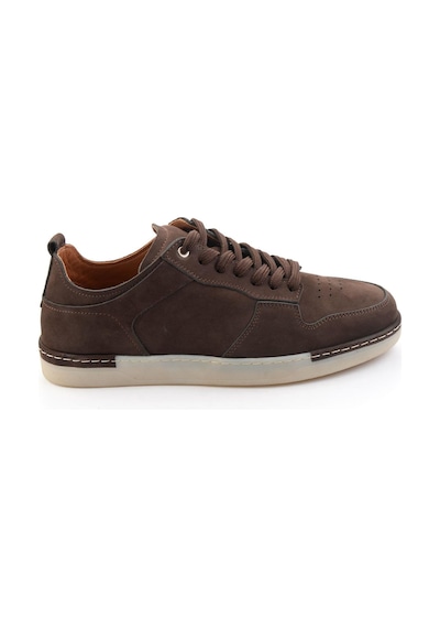 Bambi Kahve Hakiki Deri Erkek Sneaker E01396022601