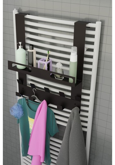 Risingmaber Siyah Raflı Havlupan Askısı Banyo Petek Askısı Ve Raflı Havlu Askılığı, Banyo Peteği Askılığı Diğer