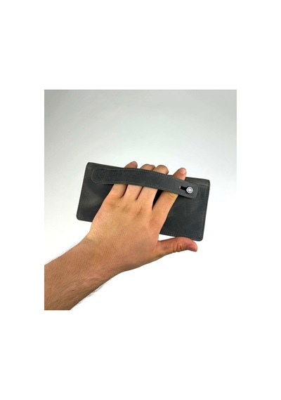 Alphaclub Bag Erkek Hakiki Deri Gri Telefon Bölmeli Uzun Cüzdan Ve Kartlık Model 2724