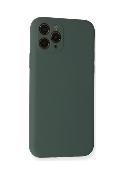 Ilkeshop Newface Apple iPhone Uyumlu 11 Pro Kılıf Nano İçi Kadife Silikon - Koyu Yeşil