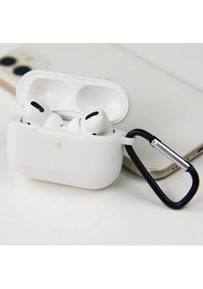 Ally Apple, Uyumlu AirPods Pro İnce Slim Silikon Kılıf+anahtarlık- 5775