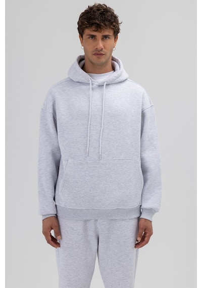Vamos Basic Oversize Kapüşonlu Sweatshirt Çok Renkli