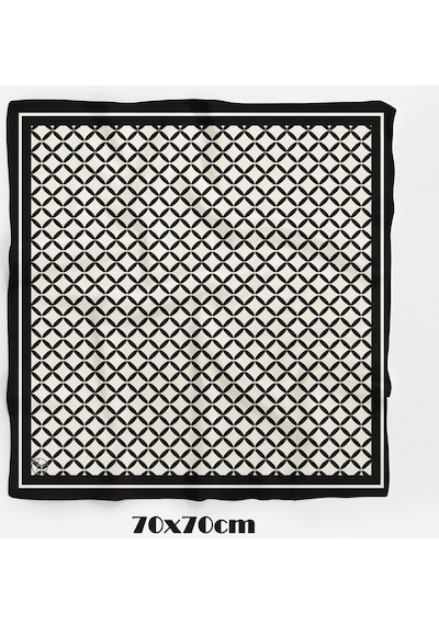 Geometrik Petek Desen 70 70cm Bandana/fular Çok Renkli