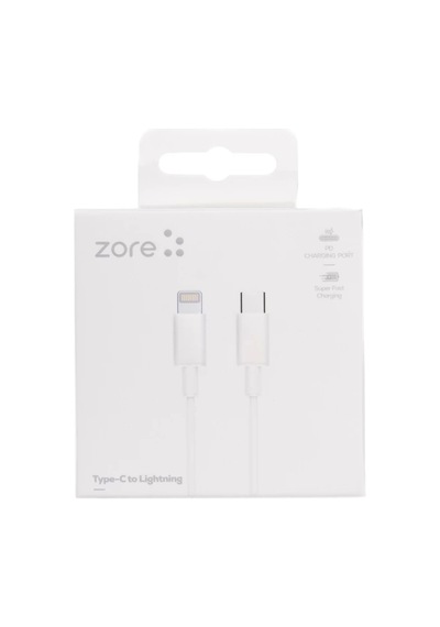 Zore Zr-42 Type-c To Lightning Pd Hızlı Şarj Özellikli Data Ve Şarj Kablosu 1m