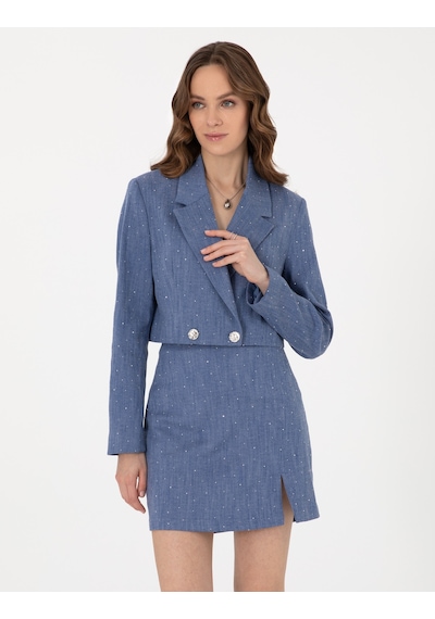 Pierre Cardin Kadın İndigo Ceket 50300138-vr028