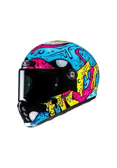 Hjc V10 Kask Squeeze Mc28 Kask Çok Renkli