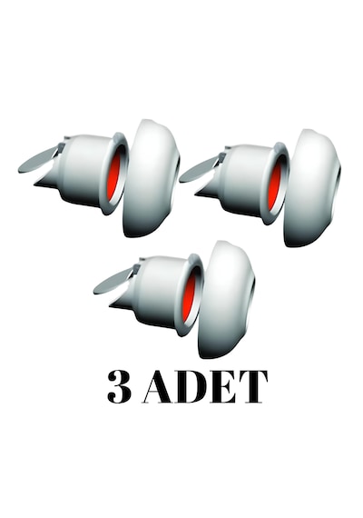 3 Adet Koku Yok Çekvalfli Adaptör Lavabo Gideri Koku Önleyici