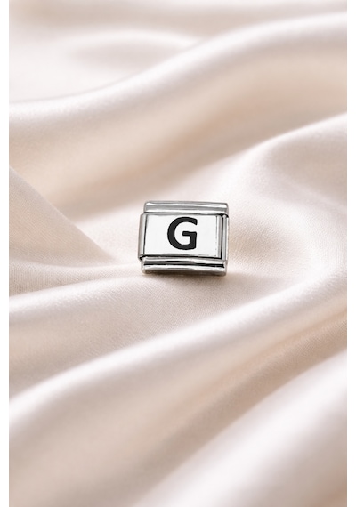 G Harf Charm, Çelik Bileklik Aksesuarı, Kişiye Özel Harf Modülü, Şık & Minimal Tasarım