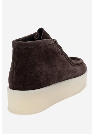 Luvishoes Luvi Shoes Melıa Kahverengi Süet Hakiki Deri Kadın Bilekte Bot Kahverengi