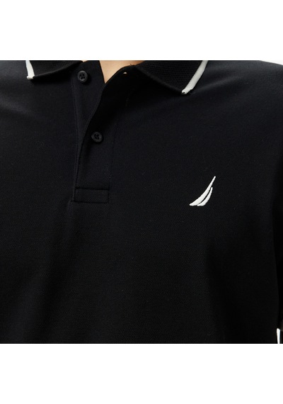 Nautica Erkek Siyah Classic Fit Polo Düz K55335t Siyah