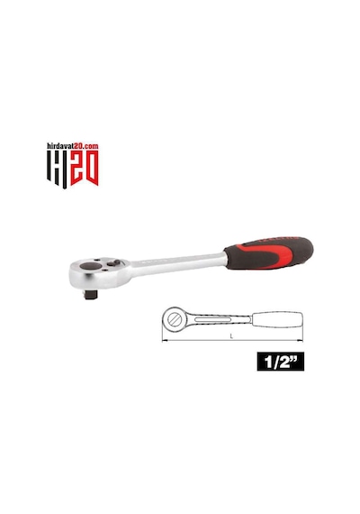 İzeltaş 1/2" Cırcır Kolu (32 Diş) L=250mm - 1513060032