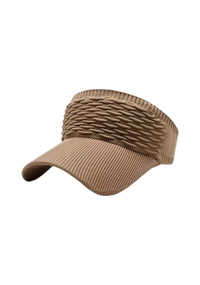 Uniquetrenders Kadın Örgü Dokulu Uv Korumalı Yazlık Vizör Şapka Camel