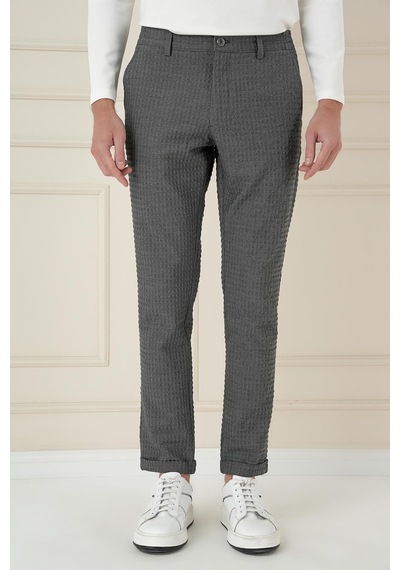 Efor Slim Fit Waffle Kumaş Esnek Pamuk Antrasit Pantolon P 1168 Antrasit