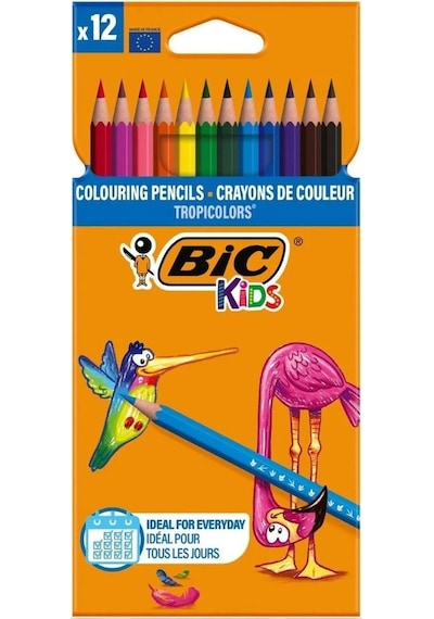 Bic Tropicolors Uzun Kuru Boya 12'li