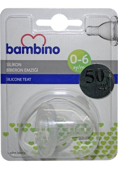 Bambino T150 Silikon Biberon Emziği No:1