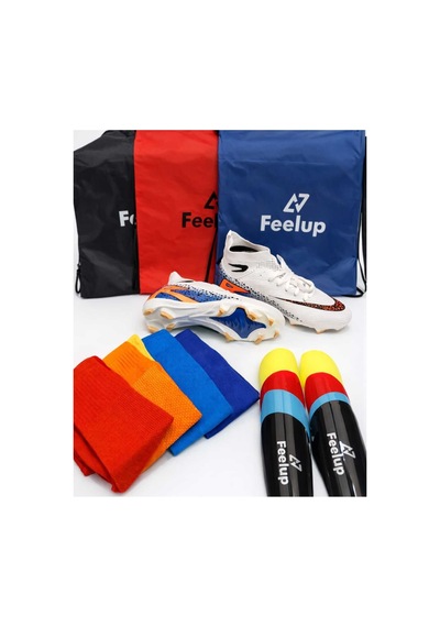 Football Unisex Krampon Set 1 Adet Çanta, + 1 Adet Çorap + 1 Adet Tekmelik Beyaz