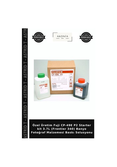 Özel Üretim Fuji Cp-49e P2 Starter Kit 3.7l Frontier 340 Banyo Fotoğraf Malzemesi Baskı Solusyonu