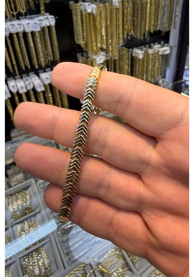 Başak Model Bileklik Altın