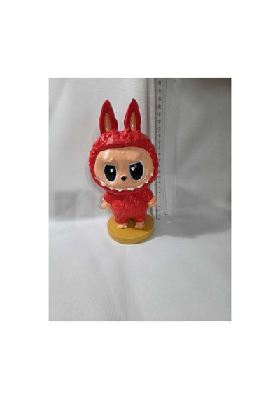 Dekoratif Labubu Biblo Figür-labubu 22 Cm Nar Çiçeği Rengi