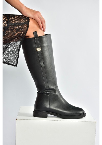 Fox Shoes V973000809 Siyah Klasik Kadın Çizme Siyah