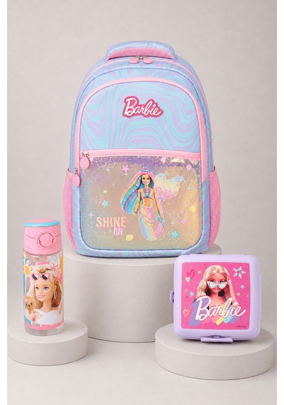 X Dekomus Lisanslı Barbie Deniz Kızı Collection Okul Çantası,beslenme Kabı Ve Matara Seti Altın