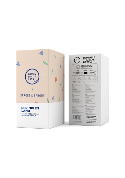 Cool Bottles The Kiddie Bottle Sprinkles Pipetli Termos Suluk 350 Ml Çok Renkli