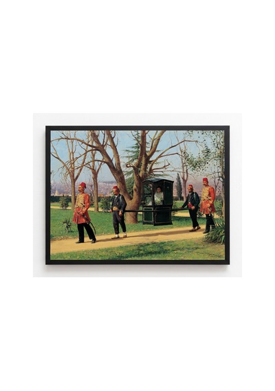 Osmanlı Zonaro Tahtırevanda Elçinin Kızı Çerçevesiz Poster 21x30 Cm A4 Tablo Osmanlı Türk Resmi