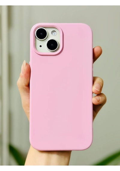 Apple Uyumlu iPhone 13/14 Lansman Kılıf Leke Kir Su Tutmayan Yüzey İçi Kadife Mükemmel Hissiyat Pembe