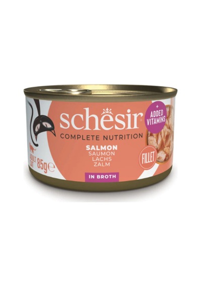 Schesir Somonlu Pişirme Suyunda Yetişkin Kedi Konservesi 85gr X 6 Adet