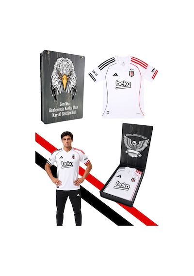 Lisanslı Adidas Beşiktaş Forma 25-26 Sezon Beyaz Forma Uv Kutu Beyaz Uv
