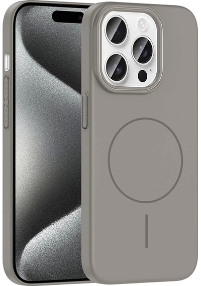Apple Uyumlu iPhone 15 Pro Max Kılıf M-safe Şarj Özellikli Zore Ruby Sert Kapak