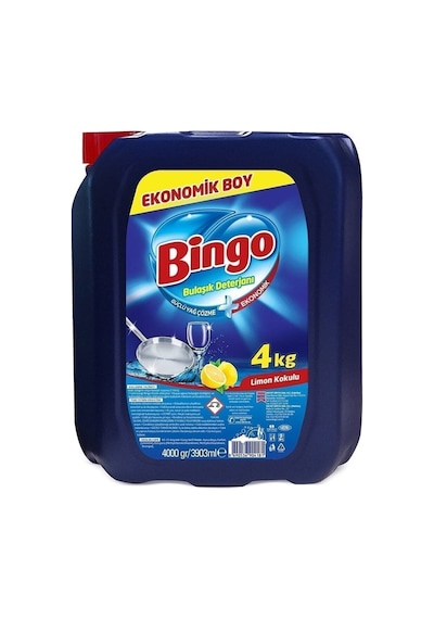 Bingo Bulaşık Sıvısı 4 Litre Limon Kokulu Elde Yıkama